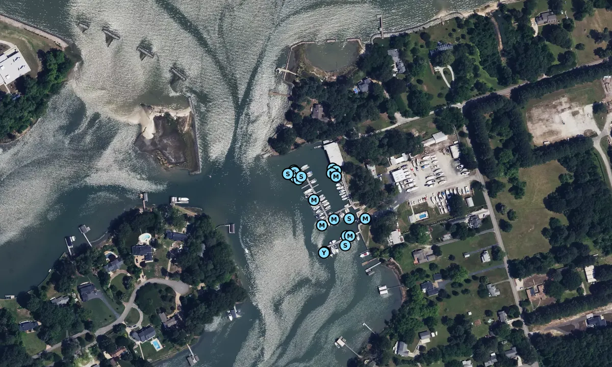 Satelite image of Wormley Creek Marina - Gloucester