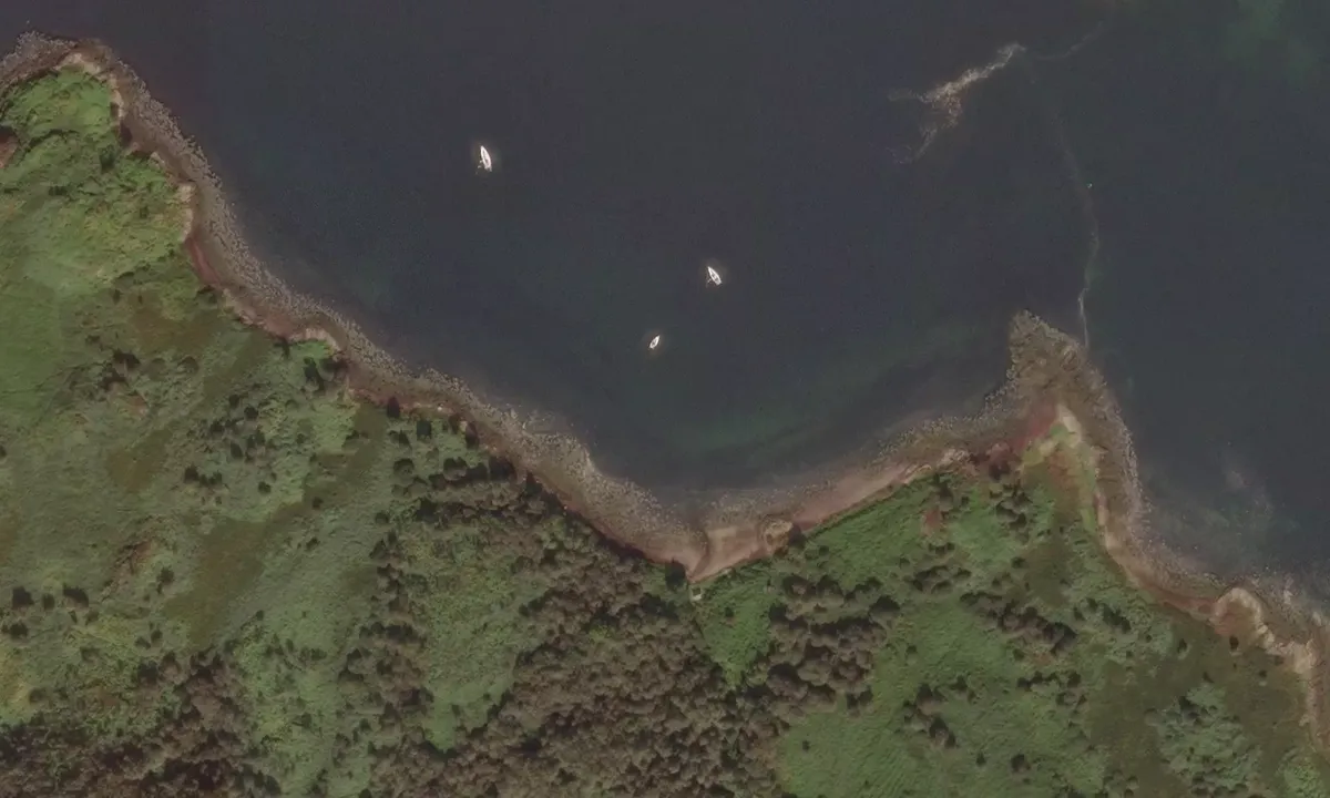 Flyfoto av Wreck Bay