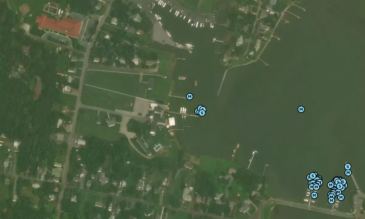 Satelite image of Wylder Hotel Tilghman Island