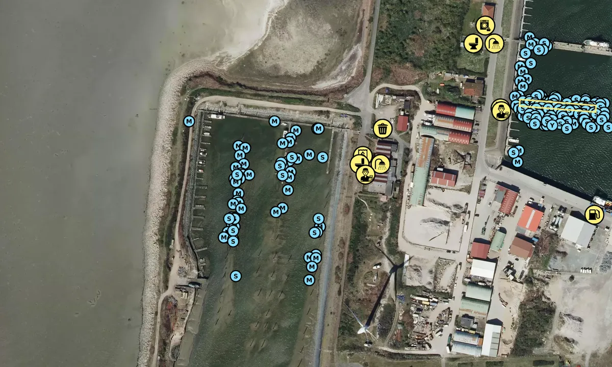 Satelite image of Yachthafen Borkum - Niedersachsen