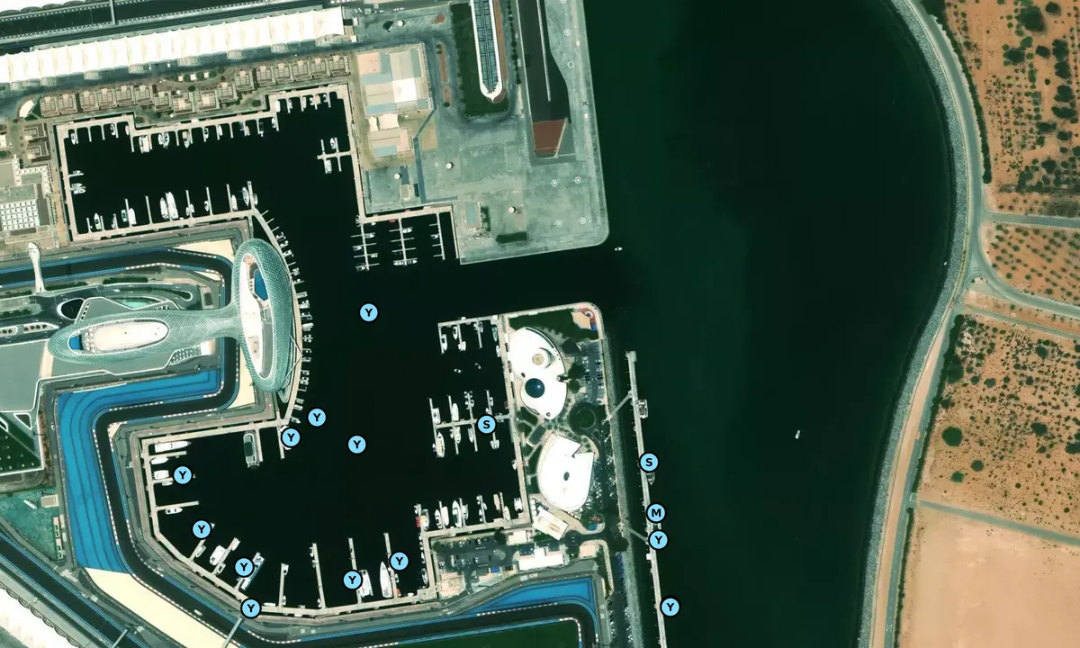 Satelite image of Yas Yacht Club