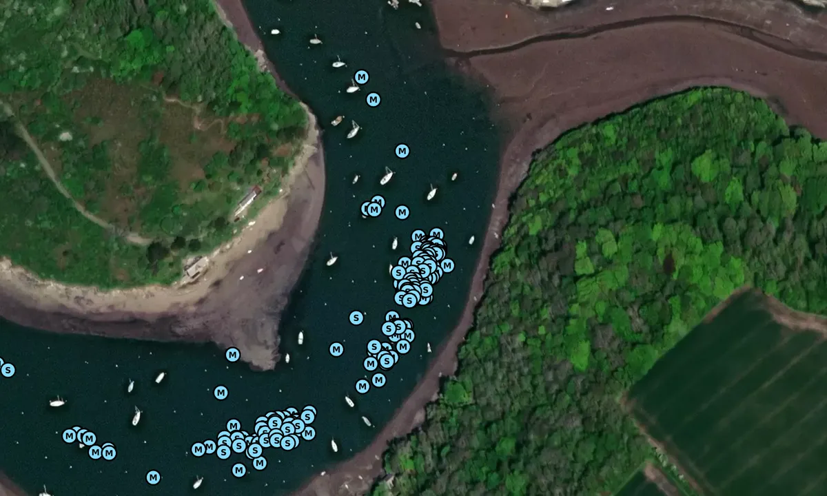 Satelite image of Yealm Visitors Pontoon
