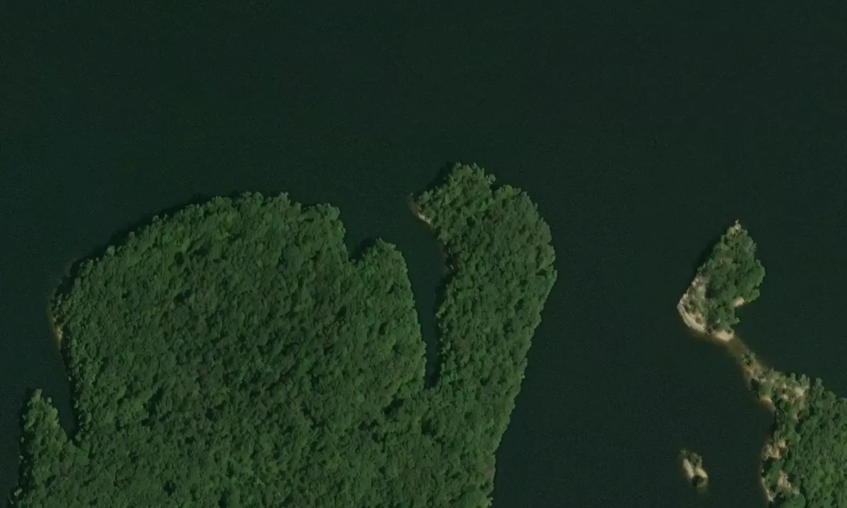 Satelite image of Yellow Creek Island