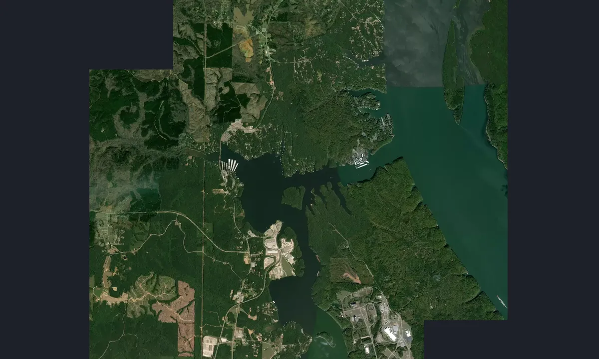 Flyfoto av Yellow Creek Island