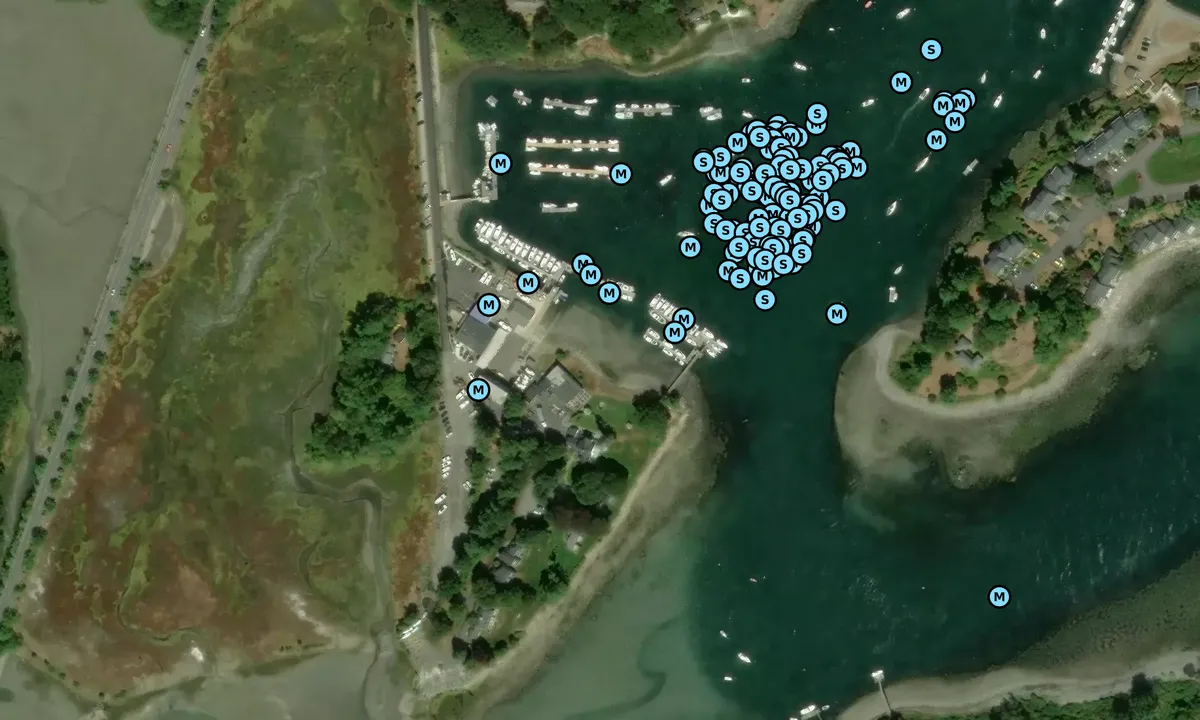 Satelite image of York Harbor Marine