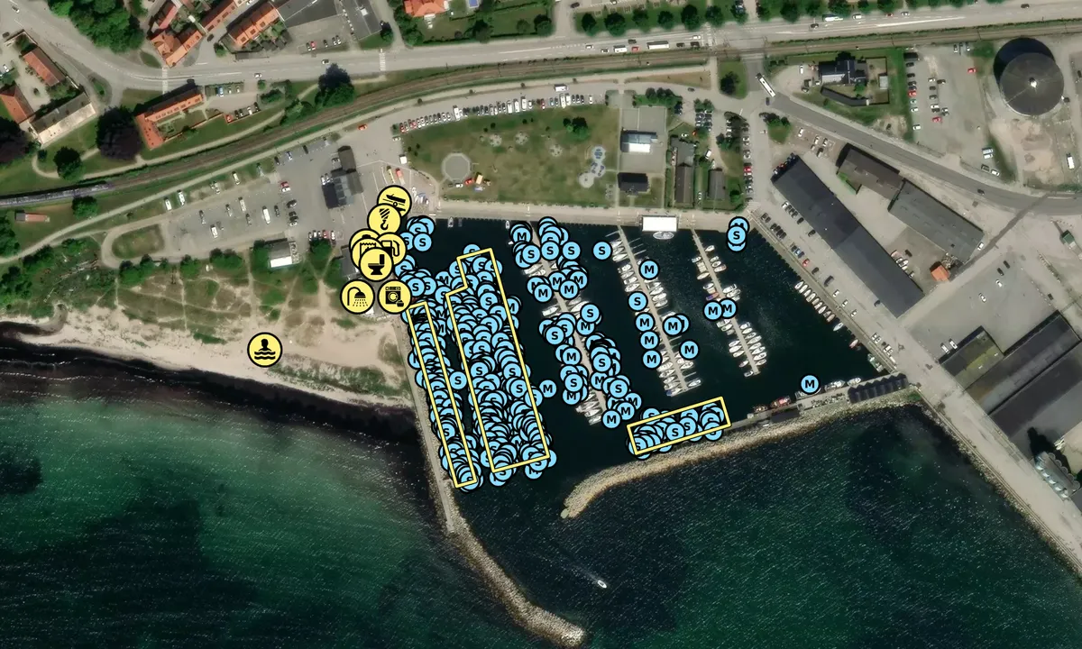 Satelite image of Ystad Gästhamn
