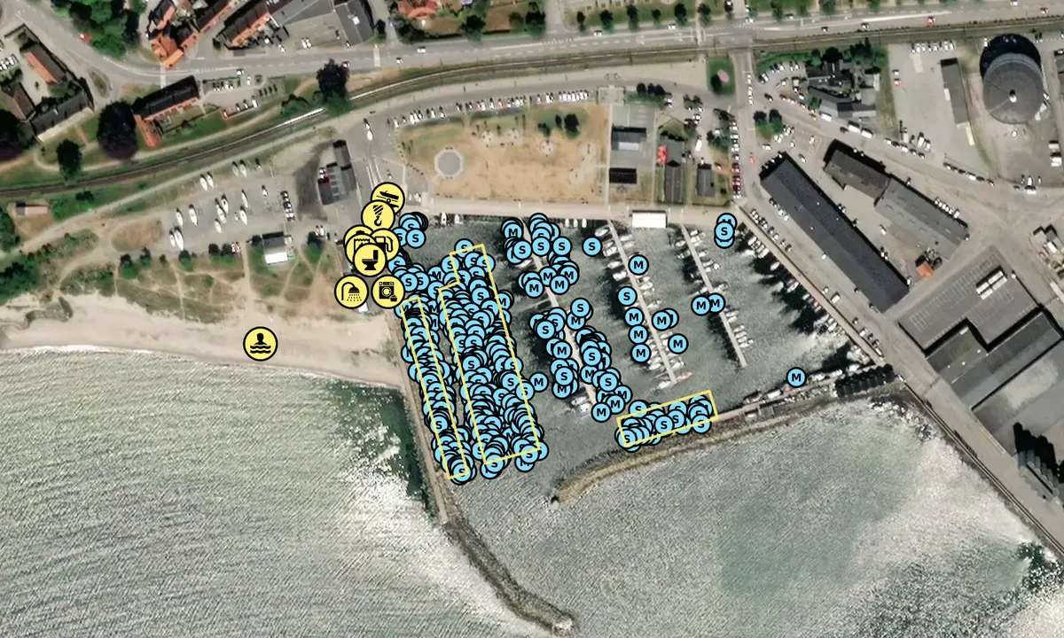 Satelite image of Ystad Gästhamn