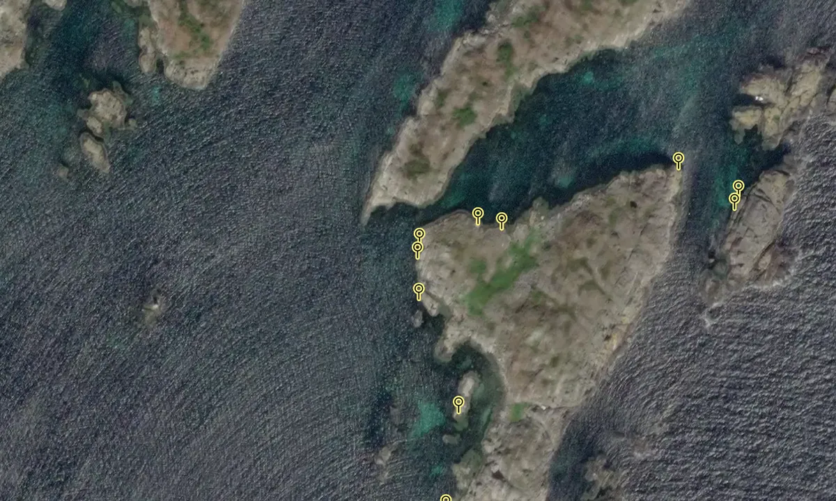 Satelite image of Ytre Leiholmen, Grimstad