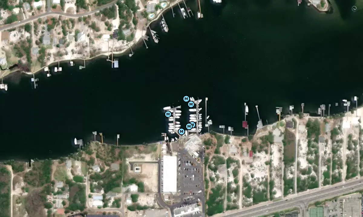 Satelite image of Zeke's Landing Marina
